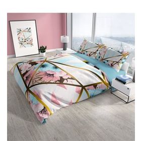 Monohome Goldline Flowers 3D Pamuk Saten Çift Kişilik 200x220 cm Nevresim Takımı