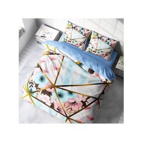 Monohome Goldline Flowers 3D Pamuk Saten Çift Kişilik 200x220 cm Nevresim Takımı