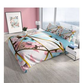 Monohome Goldline Flowers 3D Renkli Çift Kişilik 200x220 cm Nevresim Takımı