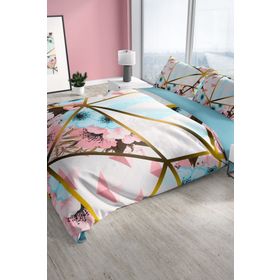 Monohome Goldline Flowers 3D Renkli Çift Kişilik 200x220 cm Nevresim Takımı