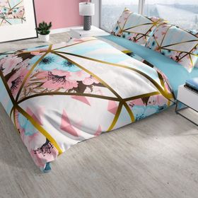 Monohome Goldline Flowers 3D Renkli Çift Kişilik 200x220 cm Nevresim Takımı