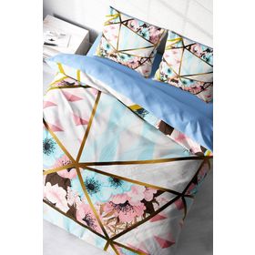 Monohome Goldline Flowers 3D Renkli Çift Kişilik 200x220 cm Nevresim Takımı