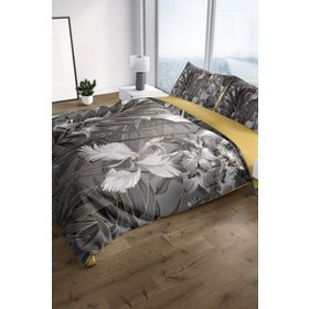 Monohome Gray Casual 3D Pamuk Saten Çift Kişilik 200x220 cm Nevresim Takımı