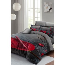 Monohome Gray Dream 3d Pamuk Saten Çift Kişilik Nevresim Takımı