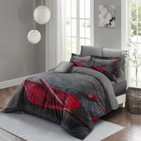 Monohome Gray Dream 3d Pamuk Saten Çift Kişilik Nevresim Takımı