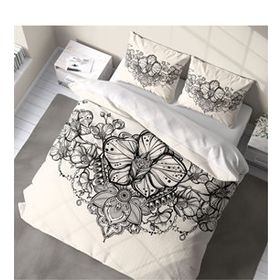 Monohome Gray Lines 3D Pamuk Saten Renkli Çift Kişilik 200x220 cm Nevresim Takımı