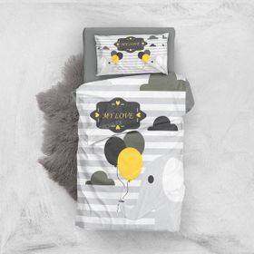 Monohome Gray Love 3D Pamuk Saten Bebek Nevresim Takımı