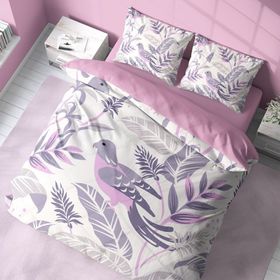 Monohome GrayPink 3D Pamuk Saten Çift Kişilik 200x220 cm Nevresim Takımı