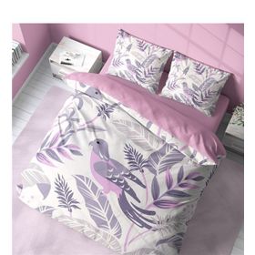 Monohome GrayPink 3D Pamuk Saten Çift Kişilik 200x220 cm Nevresim Takımı