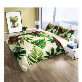 Monohome Green 3D Pamuk Saten Çift Kişilik 200x220 cm Nevresim Takımı