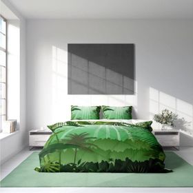 Monohome Green Life 3D Pamuk Saten Renkli Çift Kişilik 200x220 cm Nevresim Takımı