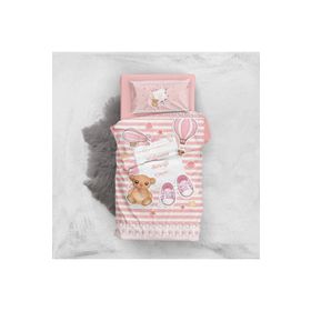 Monohome Halasının Biriciği 3D Pamuk Saten Renkli Bebek 100x150 cm Nevresim Takımı