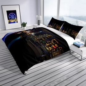 Monohome Harbor Night Modern Renkli Çift Kişilik 200x220 cm Nevresim Takımı