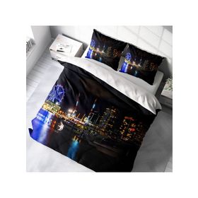 Monohome Harbor Night Modern Renkli Çift Kişilik 200x220 cm Nevresim Takımı
