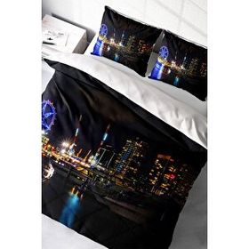 Monohome Harbor Night Modern Renkli Çift Kişilik 200x220 cm Nevresim Takımı