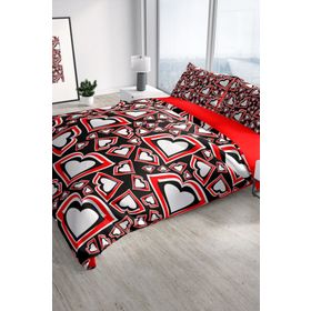Monohome Heart Lips 3D Pamuk Saten Çift Kişilik 200x220 cm Nevresim Takımı
