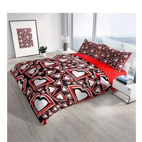 Monohome Heart Lips 3D Pamuk Saten Çift Kişilik 200x220 cm Nevresim Takımı