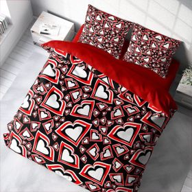 Monohome Heart Lips 3D Pamuk Saten Çift Kişilik 200x220 cm Nevresim Takımı