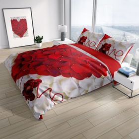 Monohome Heart Rose 3D Renkli Çift Kişilik 200x220 cm Nevresim Takımı