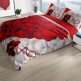 Monohome Heart Rose 3D Renkli Çift Kişilik 200x220 cm Nevresim Takımı