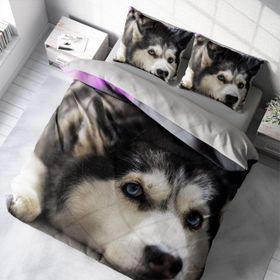Monohome Husky 3D Pamuk Saten Çift Kişilik 200x220 cm Nevresim Takımı