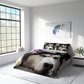 Monohome Husky 3D Pamuk Saten Çift Kişilik 200x220 cm Nevresim Takımı