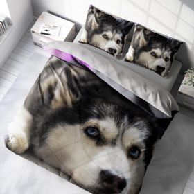Monohome Husky 3D Pamuk Saten Çift Kişilik 200x220 cm Nevresim Takımı