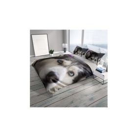 Monohome Husky 3D Renkli Çift Kişilik 200x220 cm Nevresim Takımı
