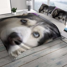 Monohome Husky 3D Renkli Çift Kişilik 200x220 cm Nevresim Takımı