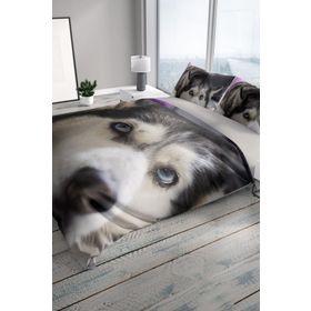 Monohome Husky 3D Renkli Çift Kişilik 200x220 cm Nevresim Takımı
