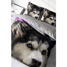 Monohome Husky 3D Renkli Çift Kişilik 200x220 cm Nevresim Takımı