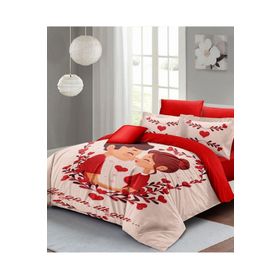 Monohome İlk Aşk 200x220 cm Kahverengi Sevgililer Günü Pamuk Saten Çift Kişilik Nevresim Takımı