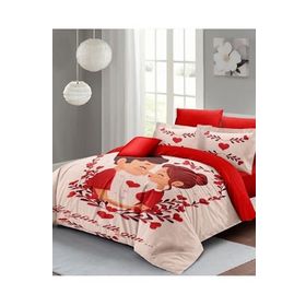 Monohome İlk Aşk 200x220 cm Kahverengi Sevgililer Günü Pamuk Saten Çift Kişilik Nevresim Takımı