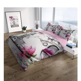 Monohome İstanbul 3D Pamuk Saten Çift Kişilik 200x220 cm Nevresim Takımı