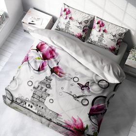 Monohome İstanbul 3D Pamuk Saten Çift Kişilik 200x220 cm Nevresim Takımı