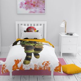 Monohome İtfaiyeci 3D Pamuk Saten Çocuk 160x220 cm Nevresim Takımı
