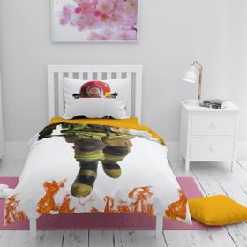 Monohome İtfaiyeci 3D Pamuk Saten Çocuk 160x220 cm Nevresim Takımı