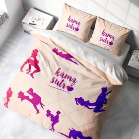 Monohome Kamasutra Günü 3D Pamuk Saten Soft Çift Kişilik Nevresim Takımı