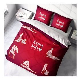 Monohome Kamasutra Günü Pamuk Saten Çift Kişilik Nevresim Takımı