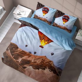 Monohome Kapadokya 3D Pamuk Saten Renkli Çift Kişilik 200x220 cm Nevresim Takımı