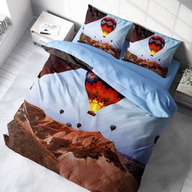Monohome Kapadokya 3D Pamuk Saten Renkli Çift Kişilik 200x220 cm Nevresim Takımı