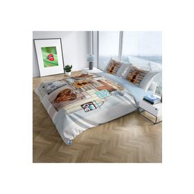 Monohome La Mer 3D Dijital Baskılı Renkli Çift Kişilik 200x220 cm Nevresim Takımı