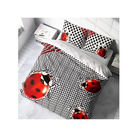 Monohome Ladybug 3D Pamuk Saten Çift Kişilik Nevresim Takımı