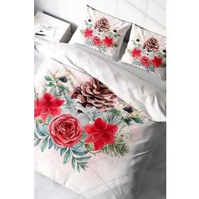 Monohome Lastikli Çarşaflı %100 Pamuk Saten Cone Çift Kişilik Nevresim Takımı