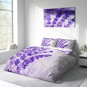 Monohome Lavender 3D Pamuk Saten Çift Kişilik Nevresim Takımı