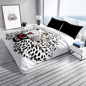Monohome Leopard 3D Pamuk Saten Çift Kişilik 200x220 cm Nevresim Takımı