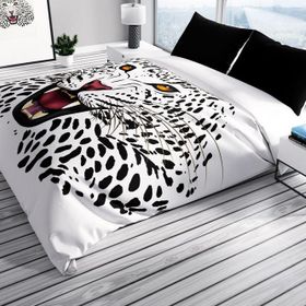 Monohome Leopard 3D Pamuk Saten Çift Kişilik 200x220 cm Nevresim Takımı