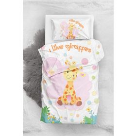 Monohome Like Giraffe 3D Pamuk Saten Bebek Nevresim Takımı