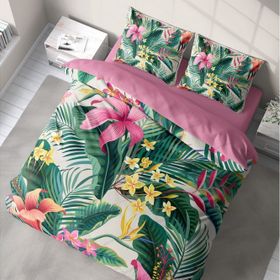 Monohome Lily 3D Pamuk Saten Renkli Çift Kişilik 200x220 cm Nevresim Takımı
