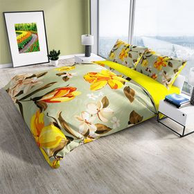 Monohome Lilyum 3D Pamuk Saten Çift Kişilik 200x220 cm Nevresim Takımı